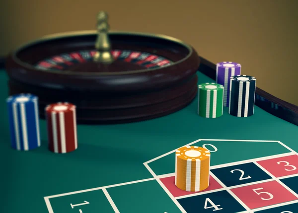 Азартные игры, рулетка — стоковое фото