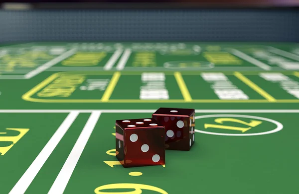 Gioco d'azzardo, gioco di craps — Foto Stock