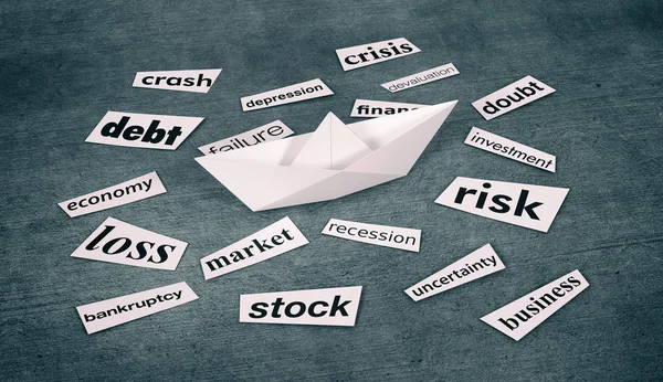 Concept van financiële crisis — Stockfoto