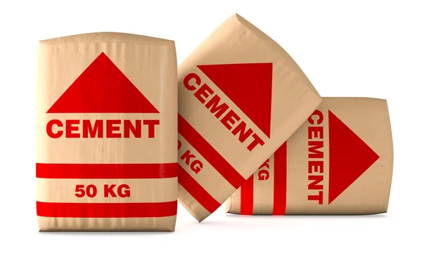 Bags of cement — Stock Photo, Image