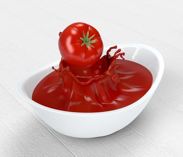 番茄和酱汁 — 图库照片