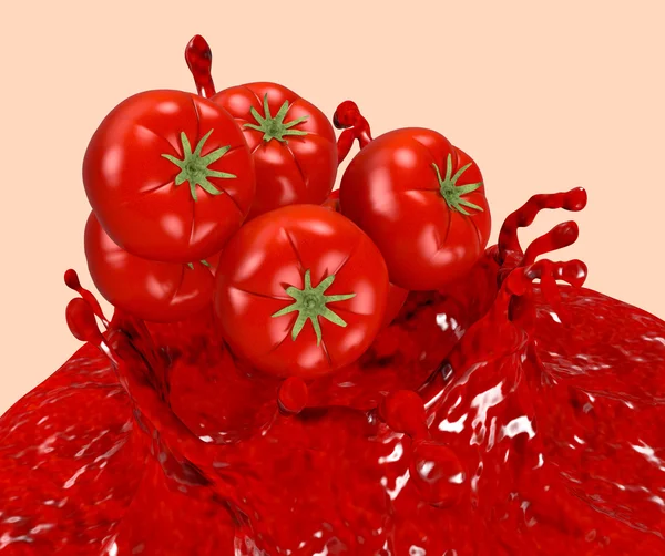 Pomidory i sos — Zdjęcie stockowe