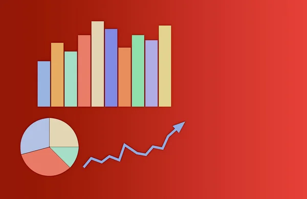 Grafici finanziari — Foto Stock