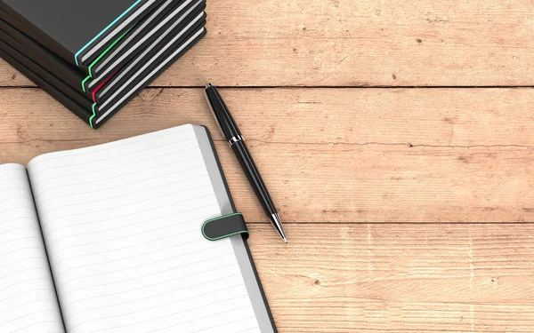 Paper notebook and pen — Stock Photo, Image