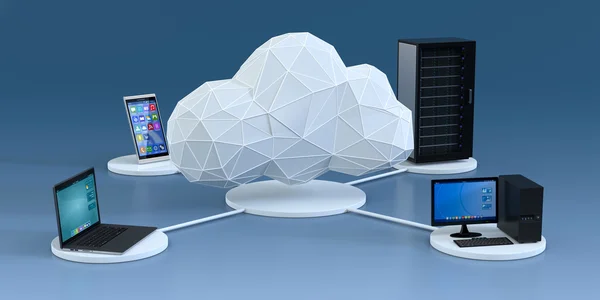 Concepto de computación en nube — Foto de Stock