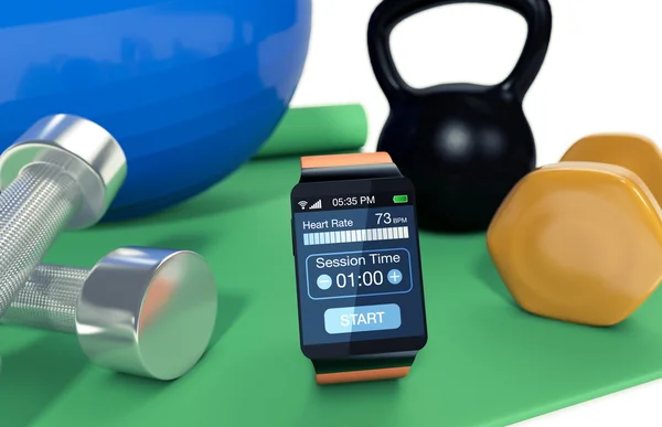 Smartwatch and fitness — Stock Photo, Image