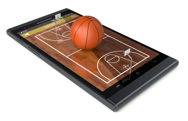 Basketball und neue Kommunikationstechnologie — Stockfoto