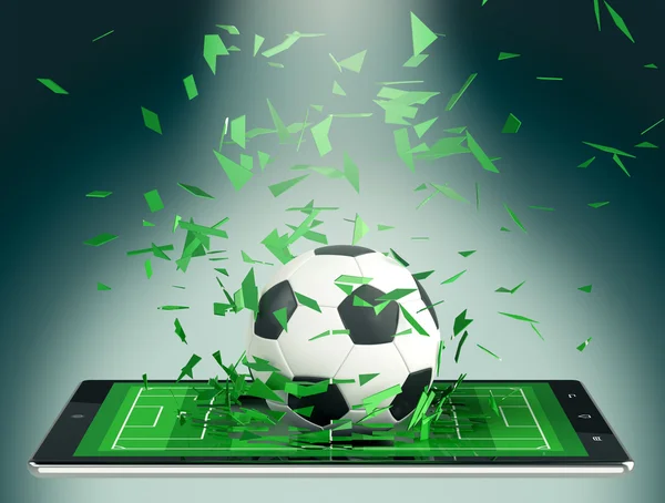 Futebol e novas tecnologias de comunicação — Fotografia de Stock