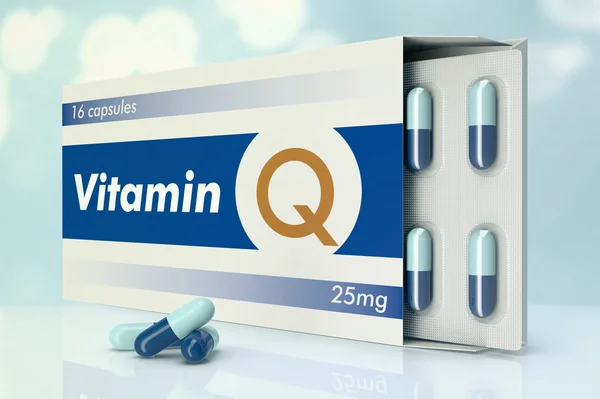 Vitaminkapseln, q — Stockfoto