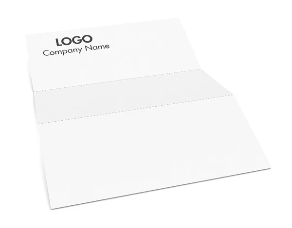 Folded paper sheet — Stock Photo, Image