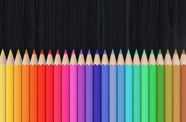 Jeu de crayons de couleur — Photo