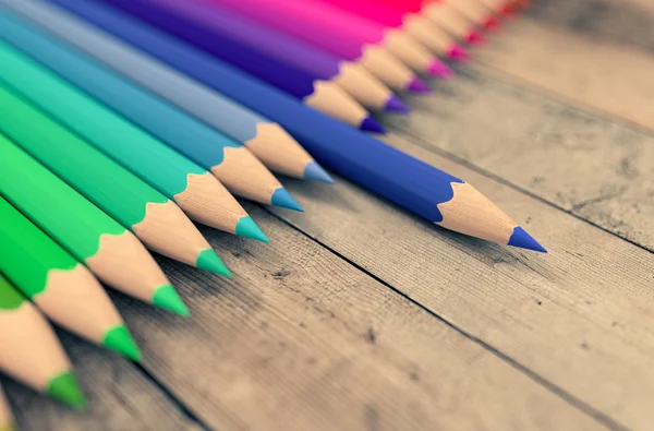 Jeu de crayons de couleur — Photo