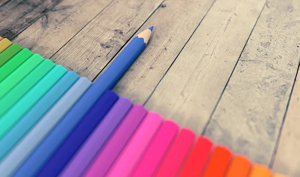 Σετ χρωματισμένων μολυβιών — Φωτογραφία Αρχείου