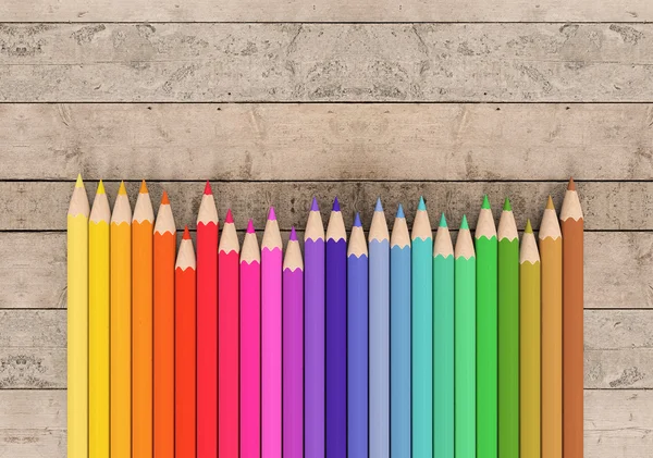 Jeu de crayons de couleur — Photo