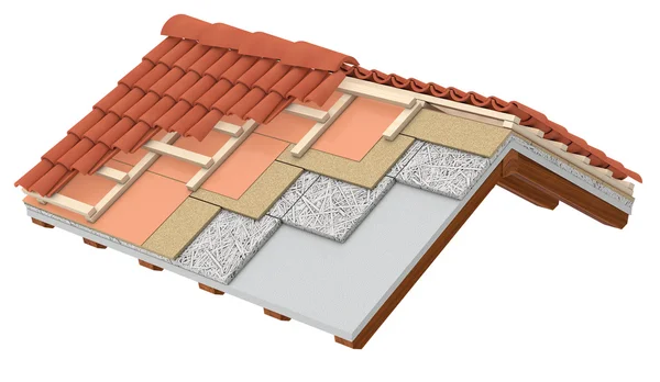 Thermal insulation of a roof — Stock Image Thermal insulation of a roof Stock Photo