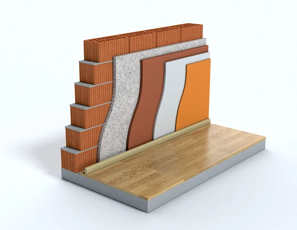Thermal insulation of a wall — Stock Image Thermal insulation of a wall Royalty Free Stock Images