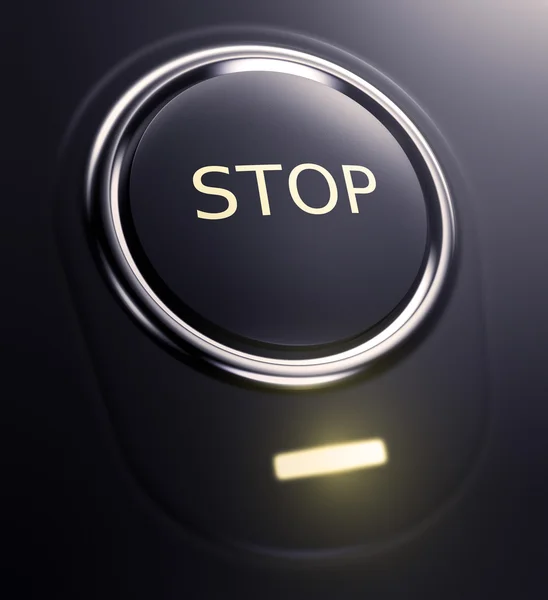 Knop met de tekst stop — Stockfoto