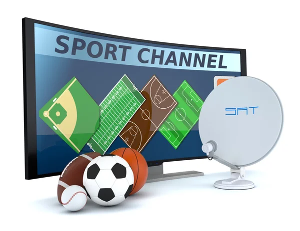 Sport in tv — Foto Stock