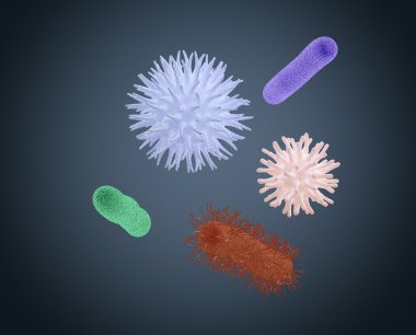 under the microscope, bacteria clipart