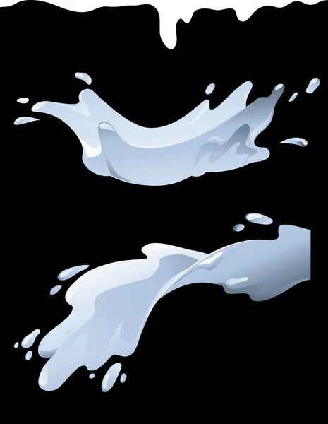 Ilustración de Milk Splash — Vector de stock