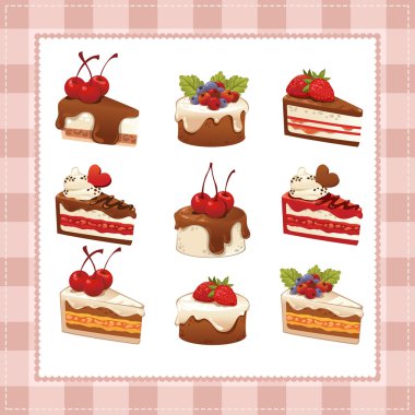 beyaz zemin üzerine kek topluluğu