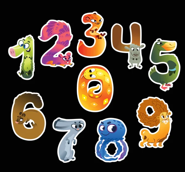 Numbers like animals — Stock Vector © KsenaShu #25950815