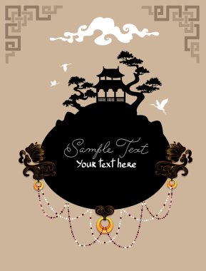 Vector illustration of Abstract japanese background