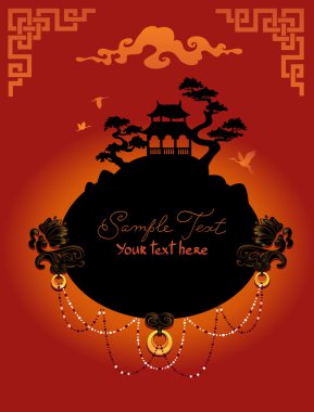 Vector illustration of Abstract japanese background