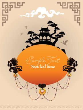 Vector illustration of Abstract japanese background