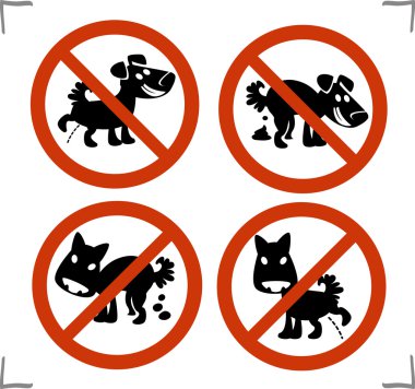 köpek pooping belirtisi.