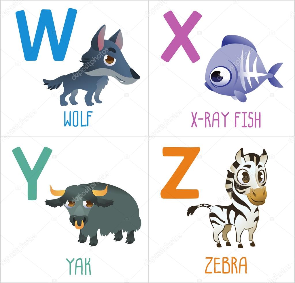 Cute cartoon animals alphabet for kids. Funny letters cartoon: W Stock Vector Image by ©caramelina #86648936 Cute cartoon animals alphabet for kids. Funny letters cartoon: W Stock Vector Image by ©caramelina #86648936