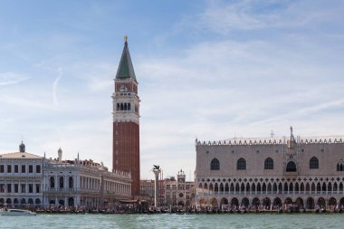 Piazza San Marco 'nun Seaview' ı ve Venedik, İtalya 'daki Doge Sarayı