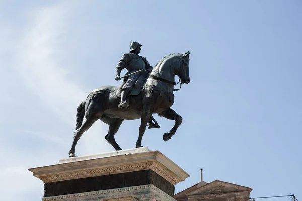 Pomnik Bartolomeo Colleoniego Wieku Wenecja Włochy Stary Pomnik Brązowa Rzeźba — Zdjęcie stockowe