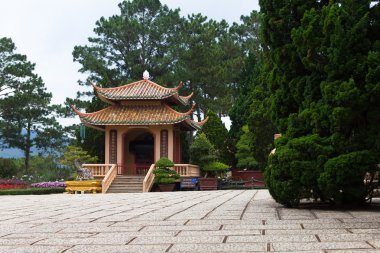 Pagoda manastırda. Dalat. Vietnam.