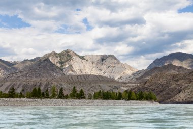 Dağ nehir Katun yaz, Altay, Rusya Federasyonu