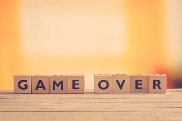 Game over sign in retro colors — Stock Photo, Image