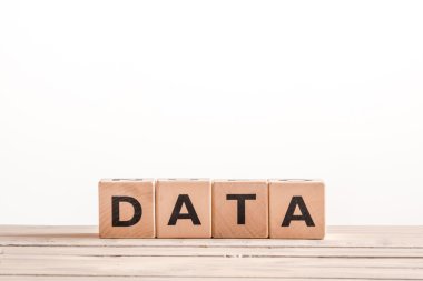 Beyaz bir arka plan üzerinde veri işareti