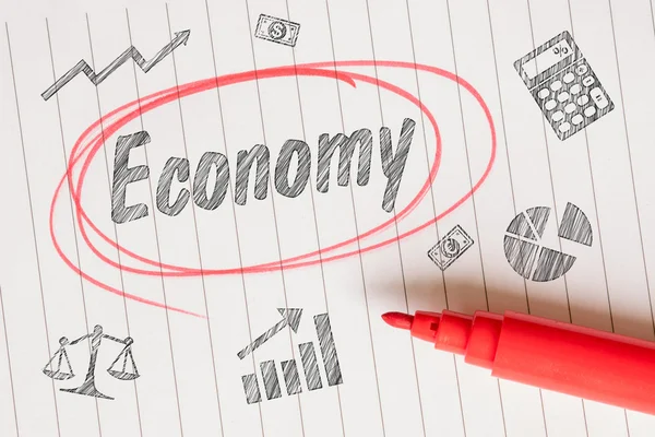 Economia baseada em papel linear — Fotografia de Stock