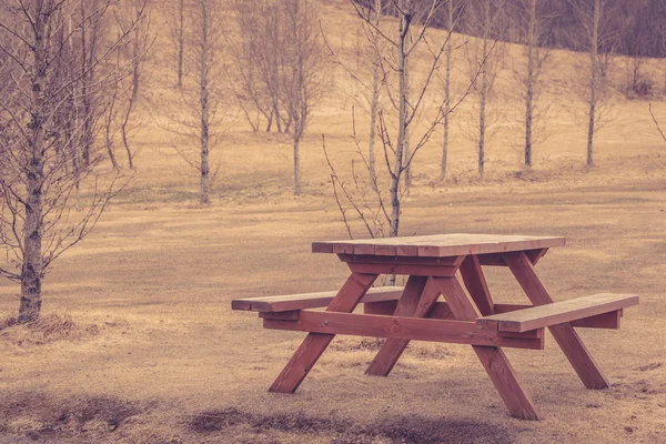 Holzbank im Park — Stockfoto