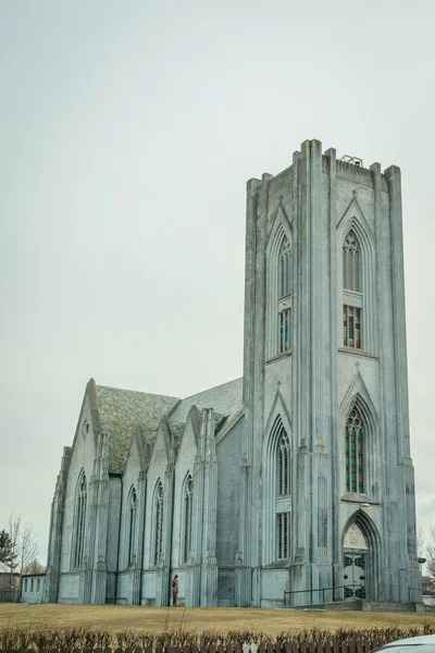 Basilica of Christ Kral katedral Reykjavik — Stok fotoğraf