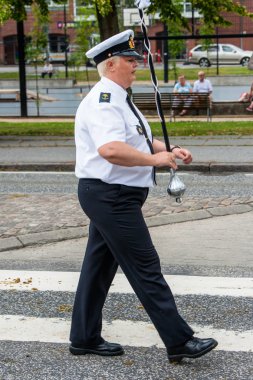 Aabenraa, Danimarka - Temmuz 6-2014: Tambur Kolordu bir törende, 