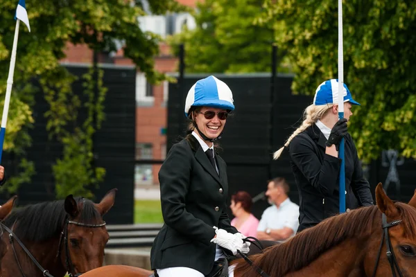 Aabenraa, デンマーク - 6-2014 年 7 月: パーで参加のライダー — ストック写真