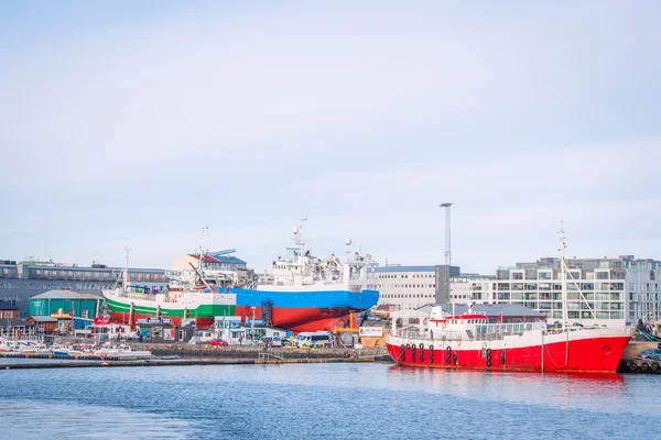 Nave al porto di Reykjavik, Islanda — Foto Stock