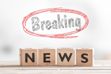 Son dakika haber işareti kırmızı bir kroki ile