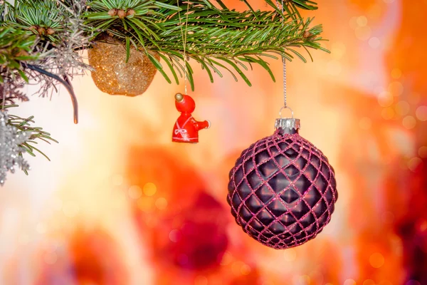 Bir xmas ağacı Noel dekorasyon — Stok fotoğraf