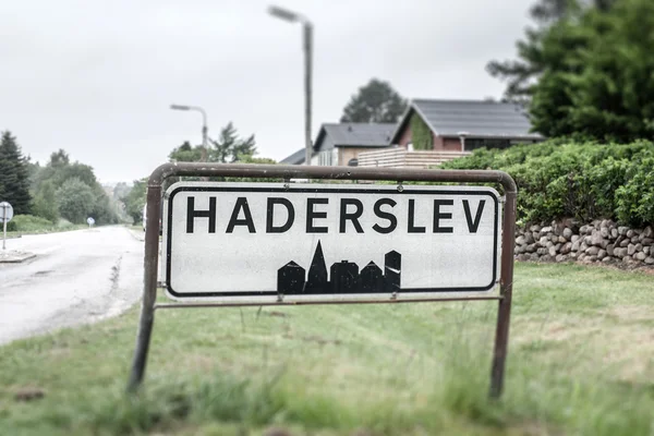 City sign of Haderslev — Stock Photo, Image