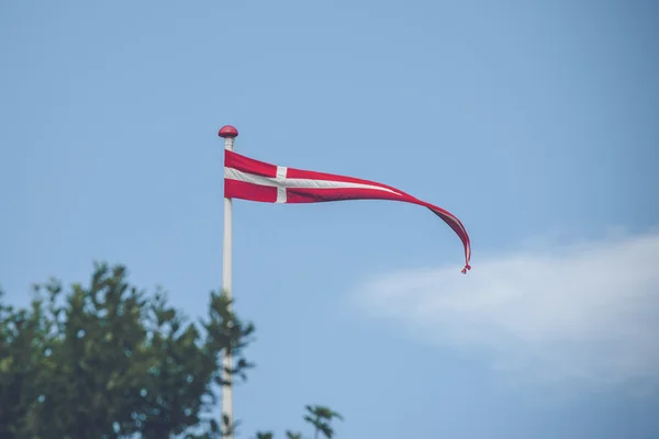 Banderín danés en el viento —  Fotos de Stock