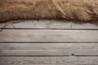 Kendir Tekstil ile ahşap arka plan