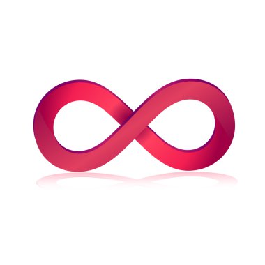 Sonsuzluk simgesi pembe 3D