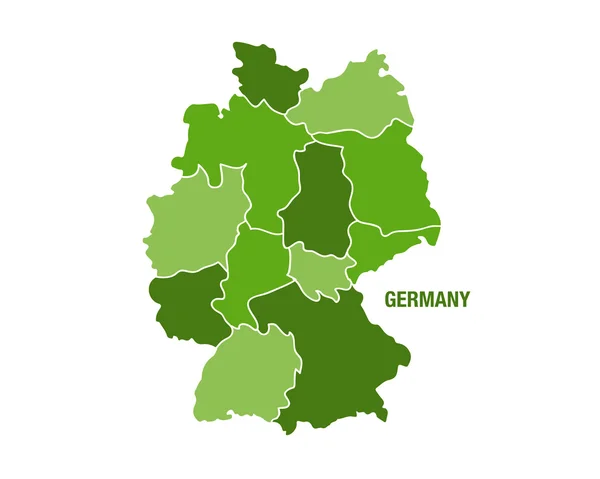 Germany map with regions — Stock Vector